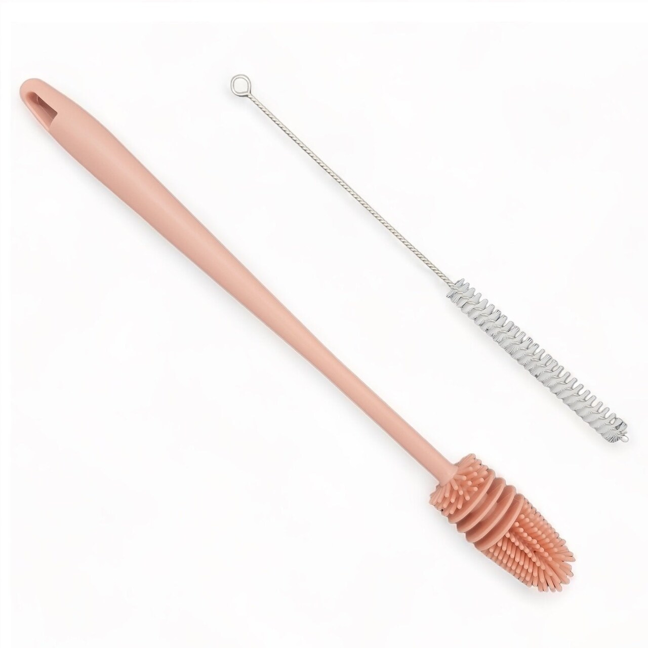 Handy Housewares 13" Long Reusable Drinking Bottle & Straw Cleaning Brush Set